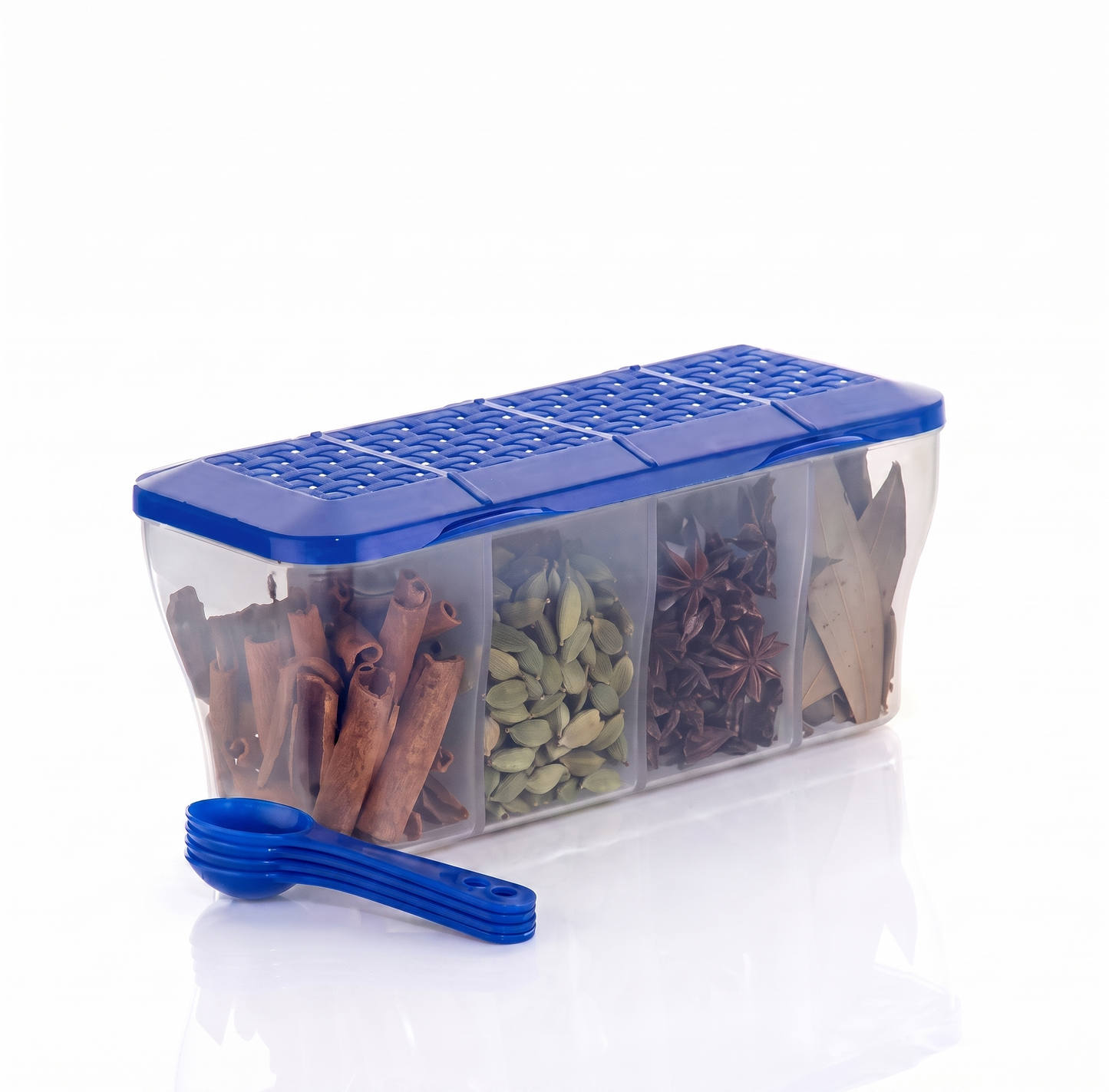 SWANOLL Food Container 4 in 1 Transparent Plastic Lock Food Storage
